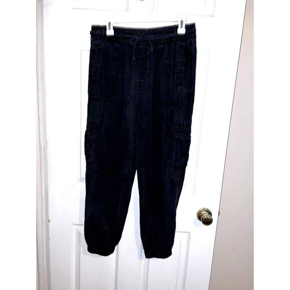 AMERICAN EAGLE OUTFITTERS Womens Black Lyocell Drawstring Jogger Pants - Picture 2 of 11